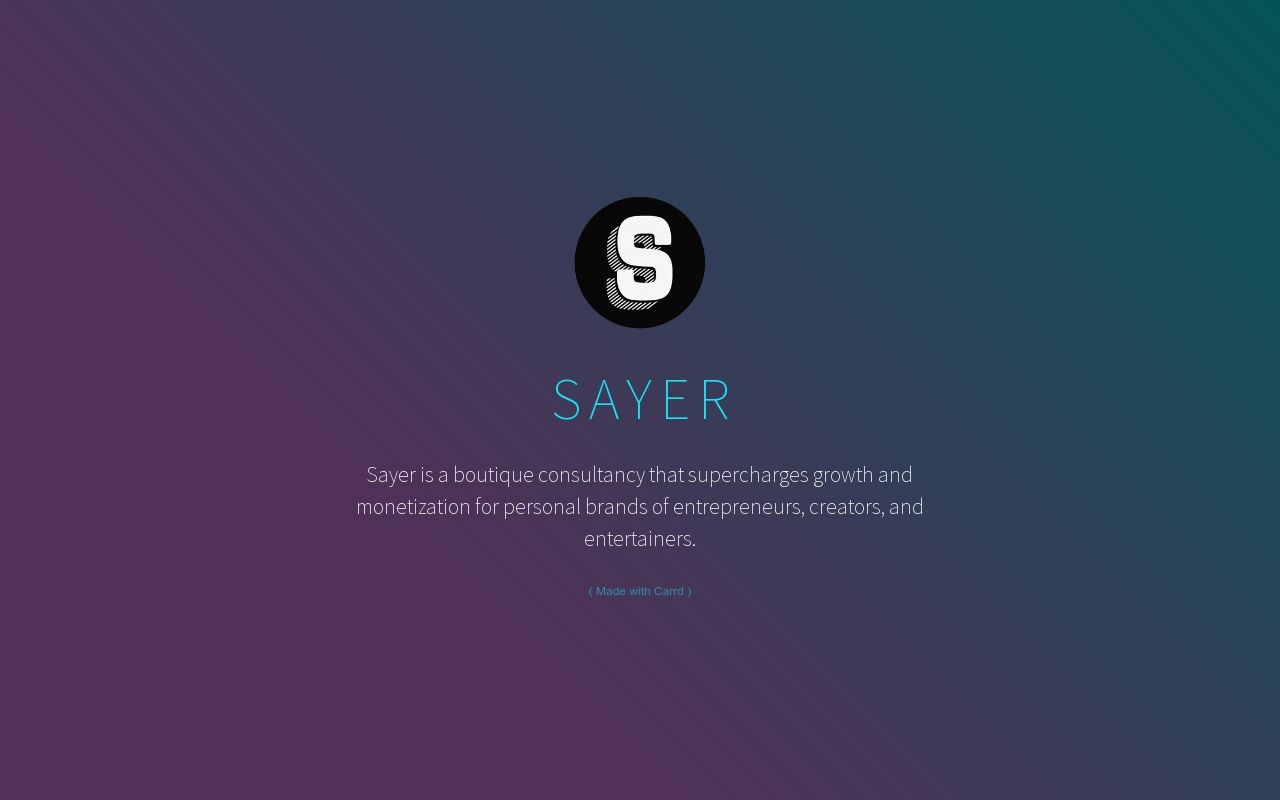 Carrd profile picture for @sayer
